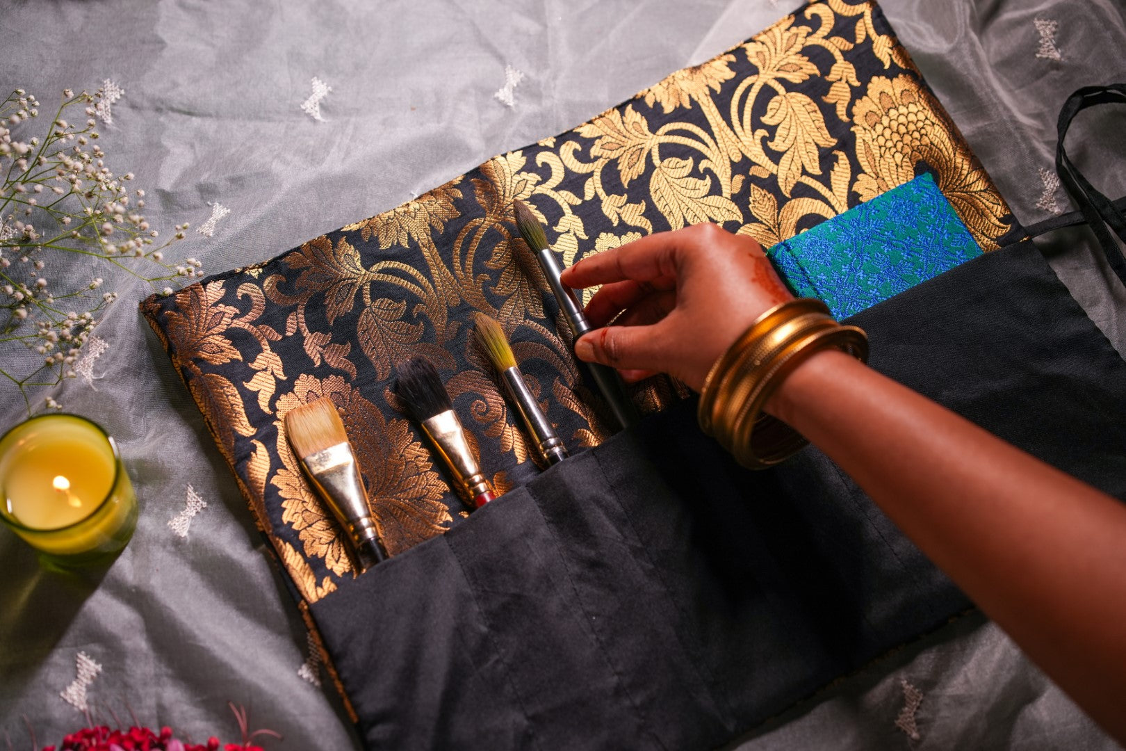 BRUSHROLLS - BANARASI BROCADE SILK