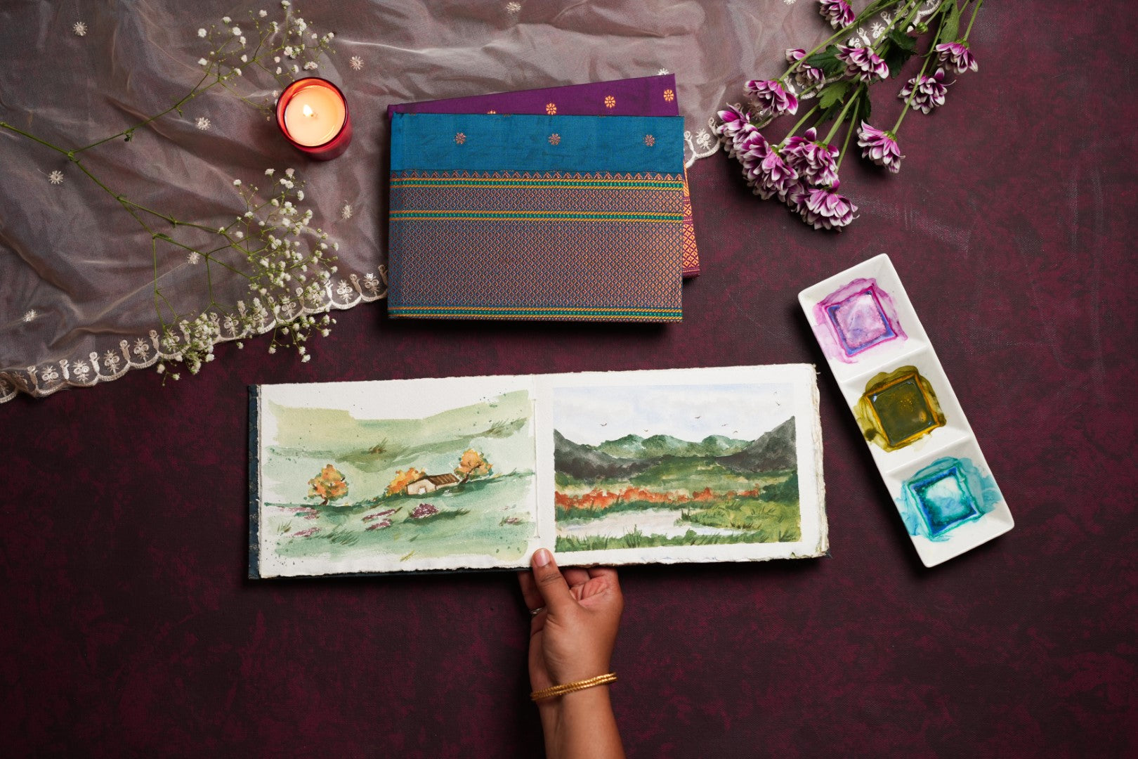 WATERCOLOR SKETCHBOOKS - PAITHANI SILK COLLECTION