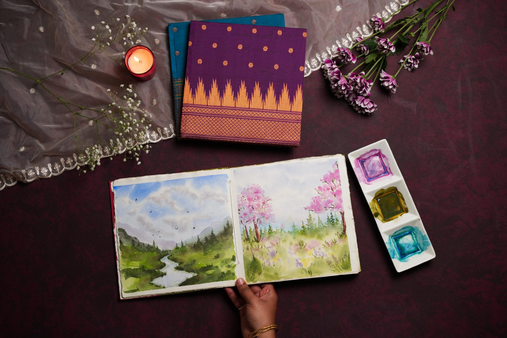WATERCOLOR SKETCHBOOKS - PAITHANI SILK COLLECTION