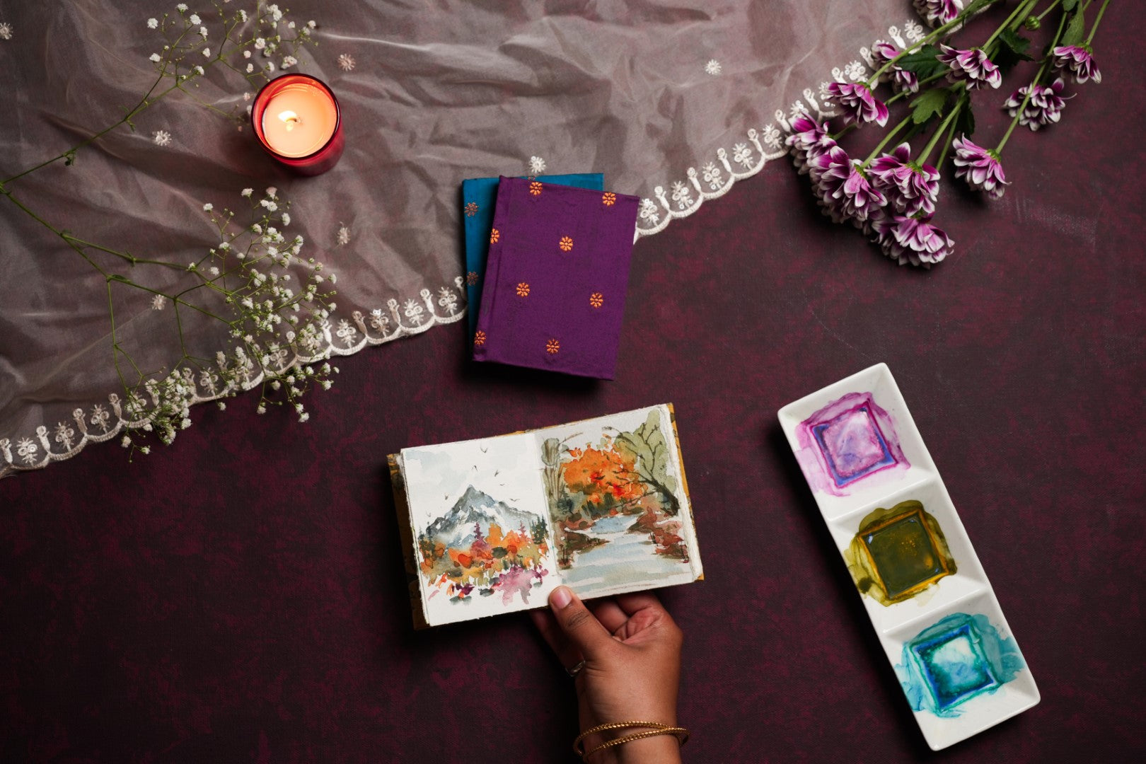 WATERCOLOR SKETCHBOOKS - PAITHANI SILK COLLECTION