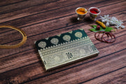 Green Banarasi Silk Saree Sketchbooks - With Border