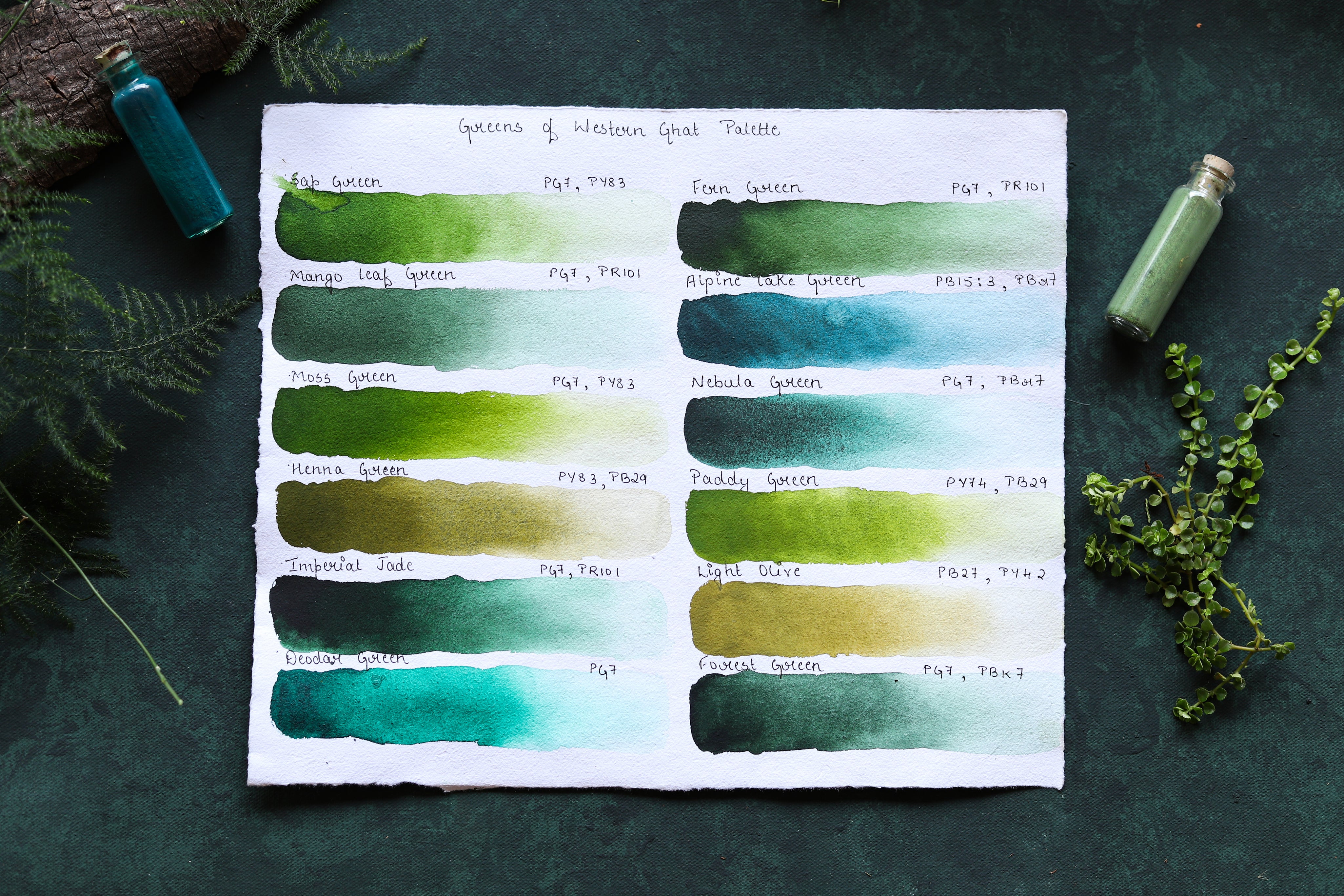 COMPLETE EARTHS PALETTE AND GREENS OF WESTERN GHATS PALETTE BUNDLE