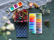 PRE ORDER - ADVENT CALENDAR - 24 Paint Pans in Silk Bags & Watercolor Sketchbook | LIMITED EDITION